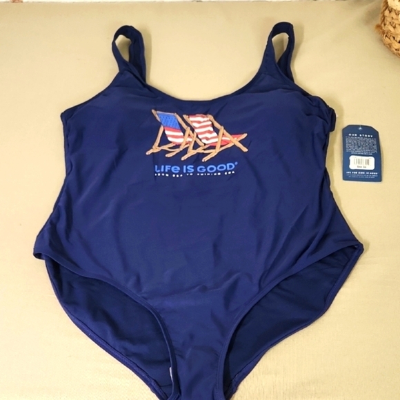 Life Is Good Other - Navy Blue Life is Good One Piece Tank Swimsuit NWT Size XL